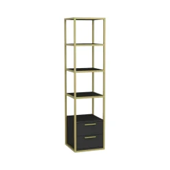 Libreria verticale oro e antracite 39x169h cm - Arsim
