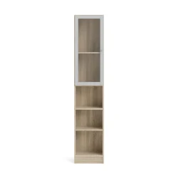 Libreria verticale quercia e bianca 40x203h cm - Greg