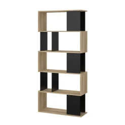 Libreria verticale quercia e nera 80x173h cm - Arg