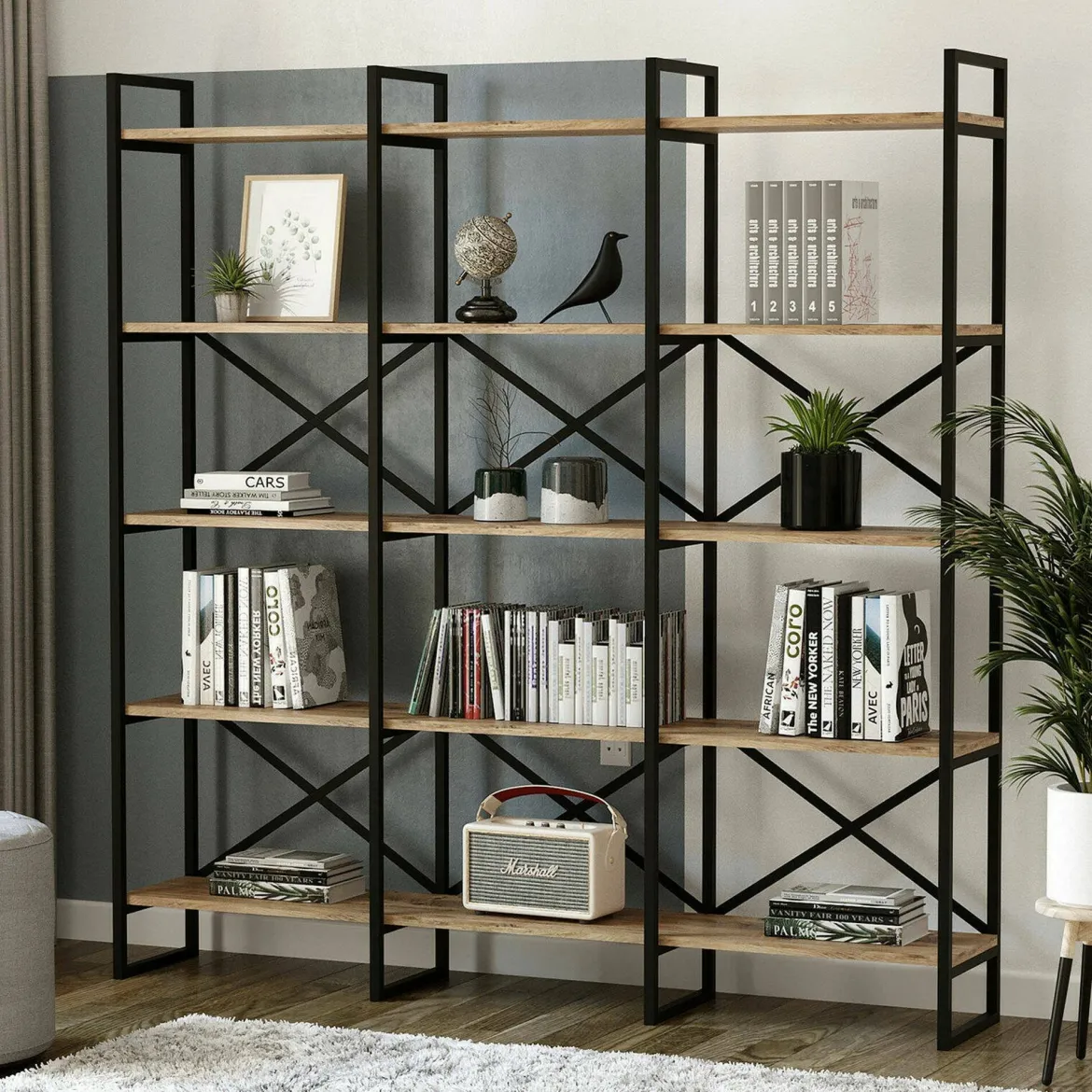 Libreria verticale quercia 47x221h cm - Pabuk