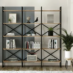 Libreria verticale quercia 47x221h cm - Pabuk