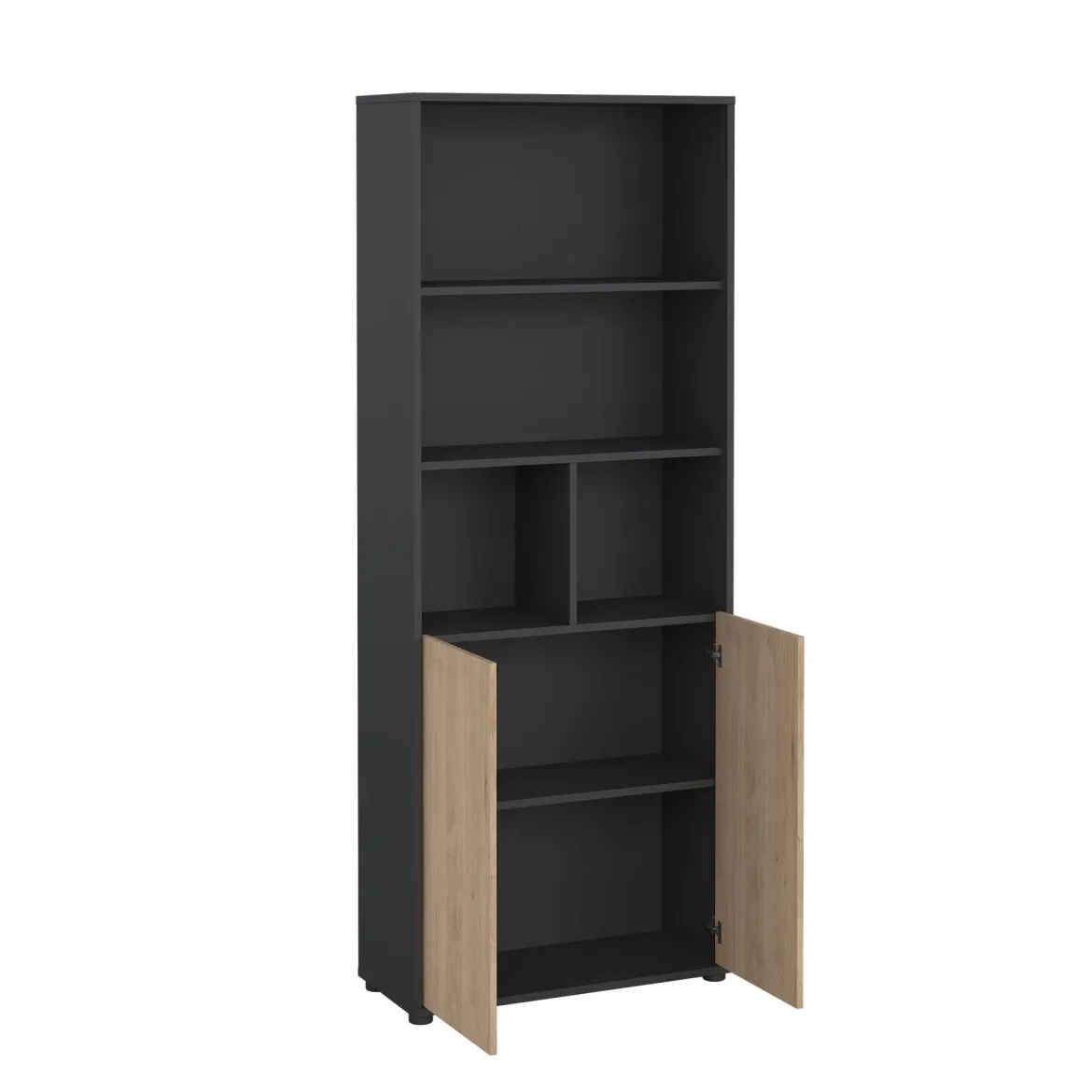 Libreria verticale rovere e grigia 79x204h cm - Arancio