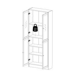 Libreria XXL bianca 79x203h cm - Bagaladi