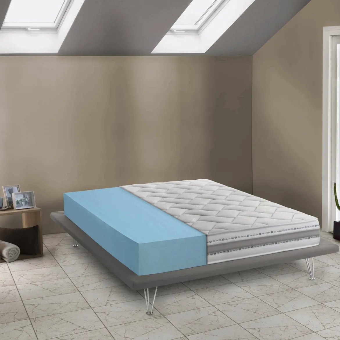 Materasso comfort bilanciato singolo 80x190 in Memory Foam sfoderabile - Anselmo