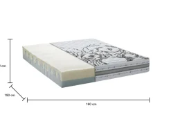 Materasso comfort lungo matrimoniale 160x190 in Memory Foam sfoderabile - Incoronata