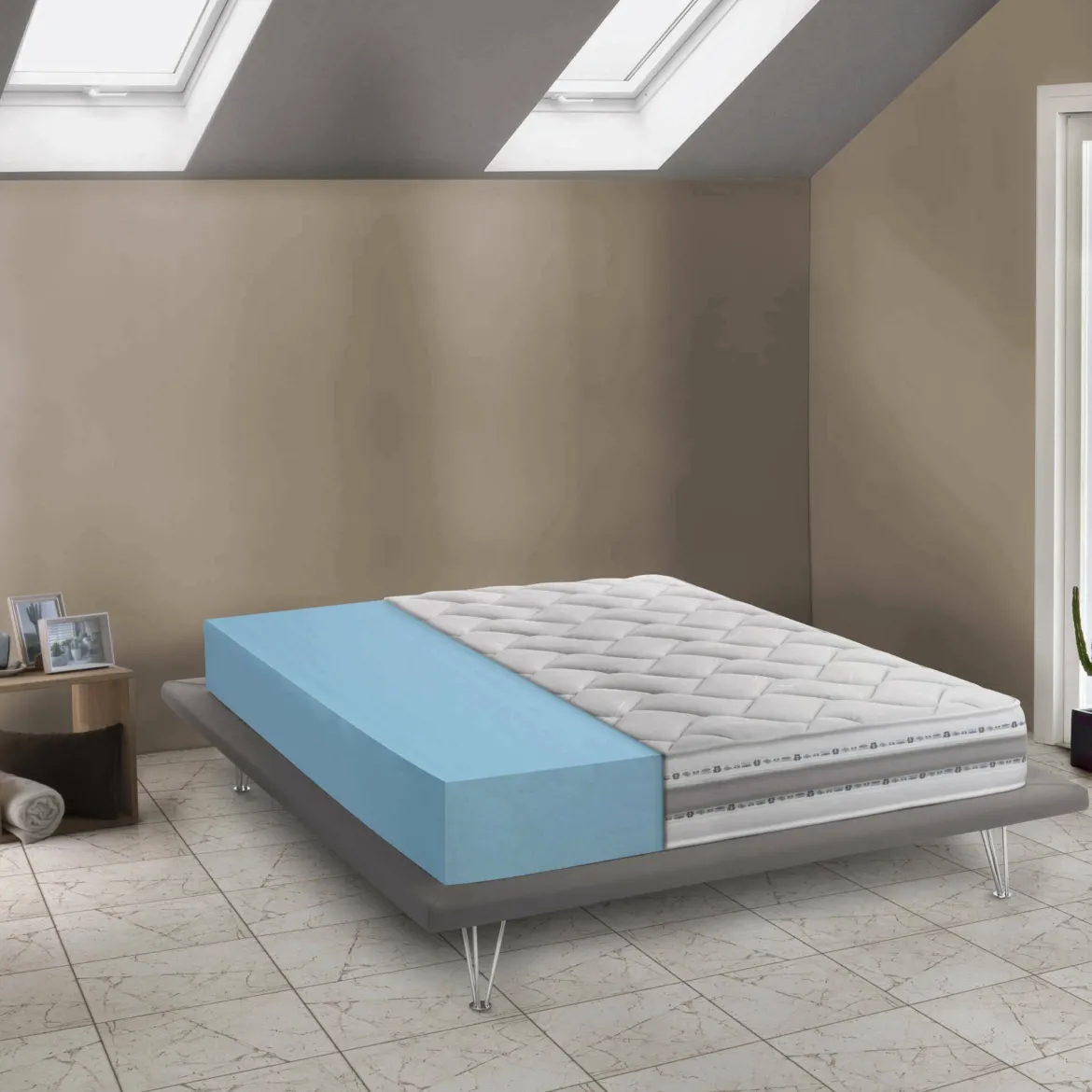 Materasso comfort mirato 1/2 piazza 140x200 in Memory Foam sfoderabile - Aghi