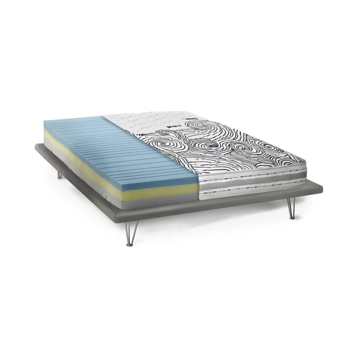Materasso comfort stabile matrimoniale 160x190 in Memory Foam sfoderabile - Tirane