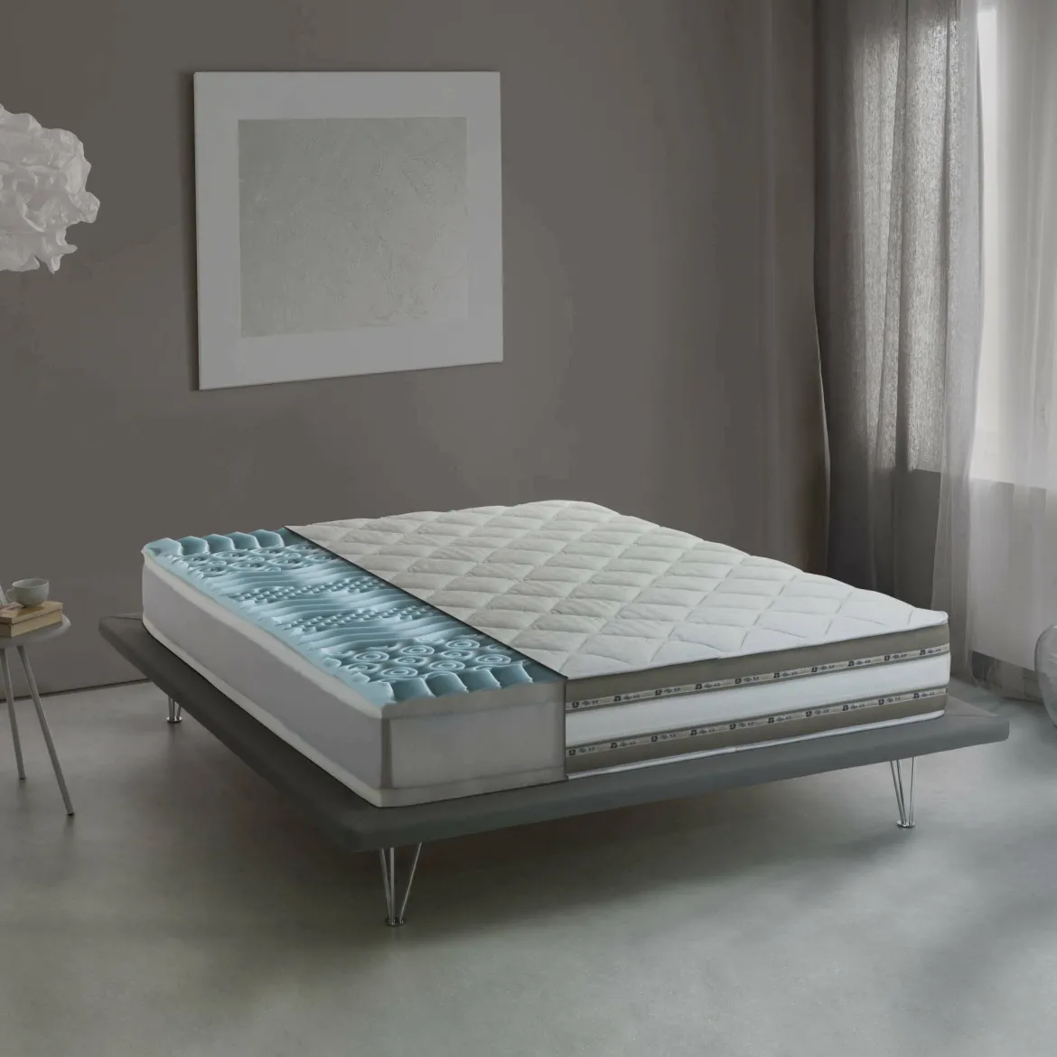 Materasso ergonomico piazza e mezza 120x200 in Memory Foam sfoderabile - Artemio