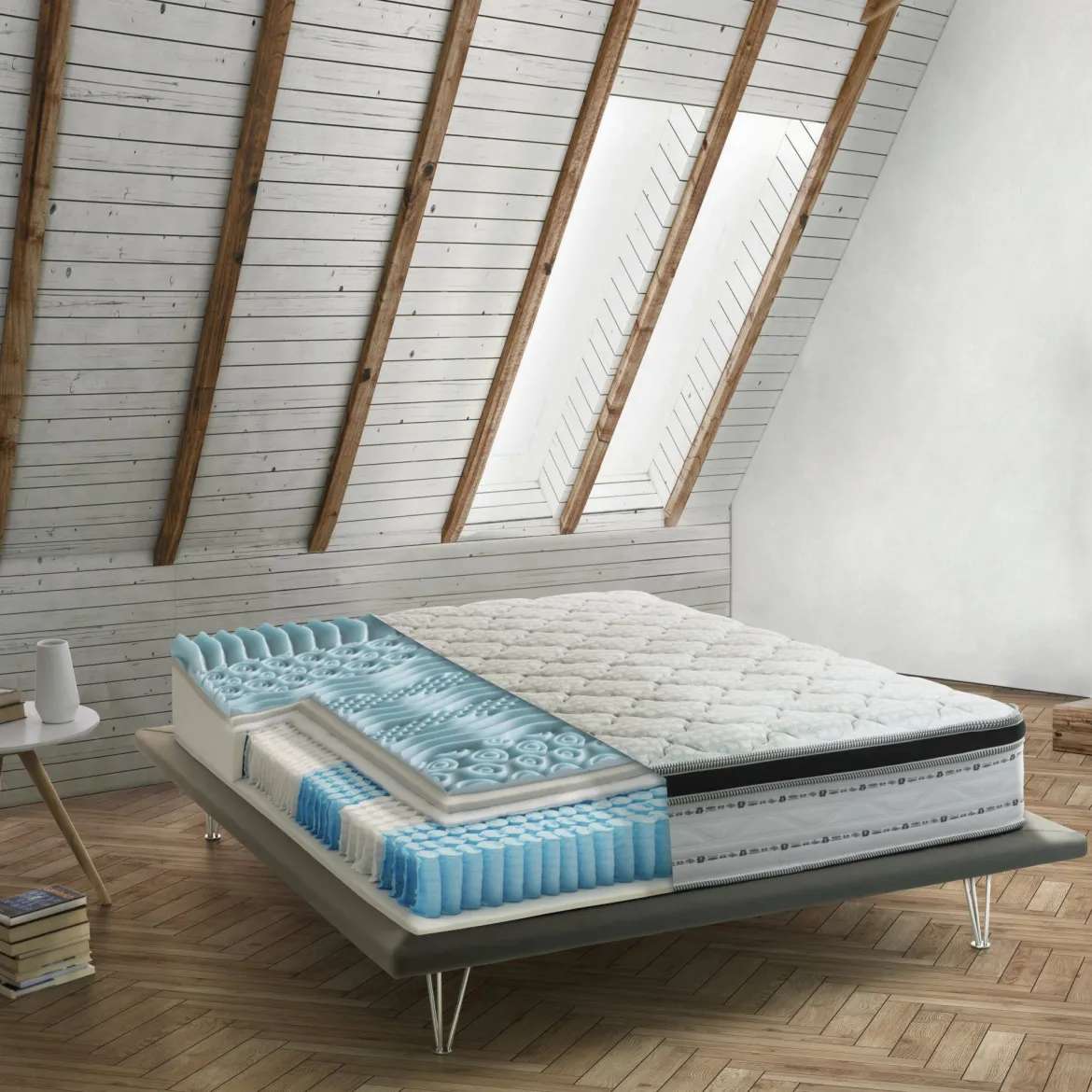 Materasso flessibile singolo 80x200 in Memory Foam sfoderabile - Adrano