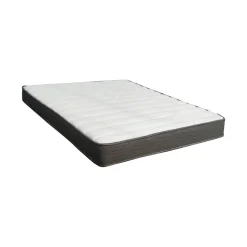 Materasso Matrimoniale Bianco Grigio Grado Rigidità Medio 190x140x22h cm, Misura Rete Compatibile 140x190 cm - Cipirello