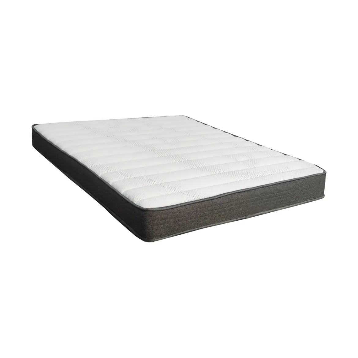 Materasso Matrimoniale Bianco Grigio Grado Rigidità Medio 190x160x22h cm, Misura Rete Compatibile 160x190 cm - Pizzone