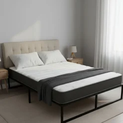 Materasso Matrimoniale Bianco Grigio Grado Rigidità Medio 200x160x22h cm, Misura Rete Compatibile 160x200 cm - Pizzone