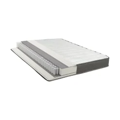 Materasso Matrimoniale Bianco Grigio Grado Rigidità Medio 200x180x22h cm, Misura Rete Compatibile 180x200 cm - Pizzone