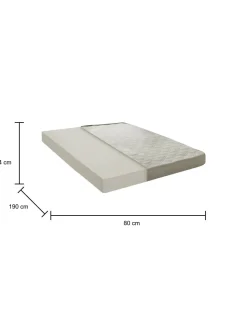 Materasso sensazione accogliente singolo 80x190 in Memory Foam sfoderabile - Akima