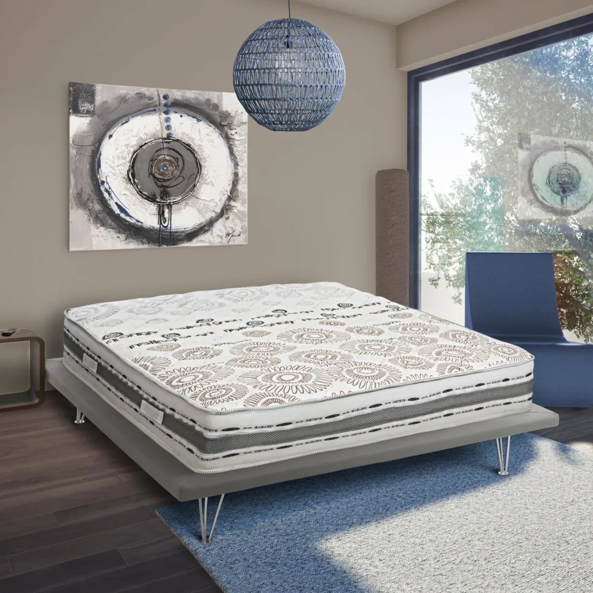 Materasso struttura alveolare piazza e mezza 120x190 in Memory Foam sfoderabile - Amaroni