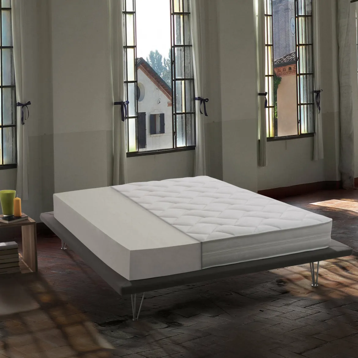 Materasso superficie confortevole singolo 90x190 in WaterFoam sfoderabile - Author