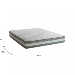 Materasso supporto corpo intero singolo 80x200 in Memory Foam sfoderabile - Aksi