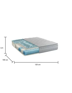 Materasso ventilato piazza e mezza 120x190 in Memory Foam sfoderabile - Alona