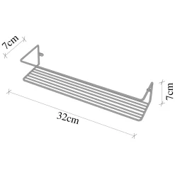 Mensola Argento un Ripiano 7x7x33h cm, - Casone