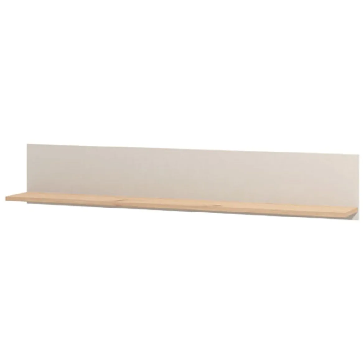 Mensola Beige Marrone Rovere un Ripiano 137.5x19.5x24h cm, Portata Ripiani 5 - Dugenta