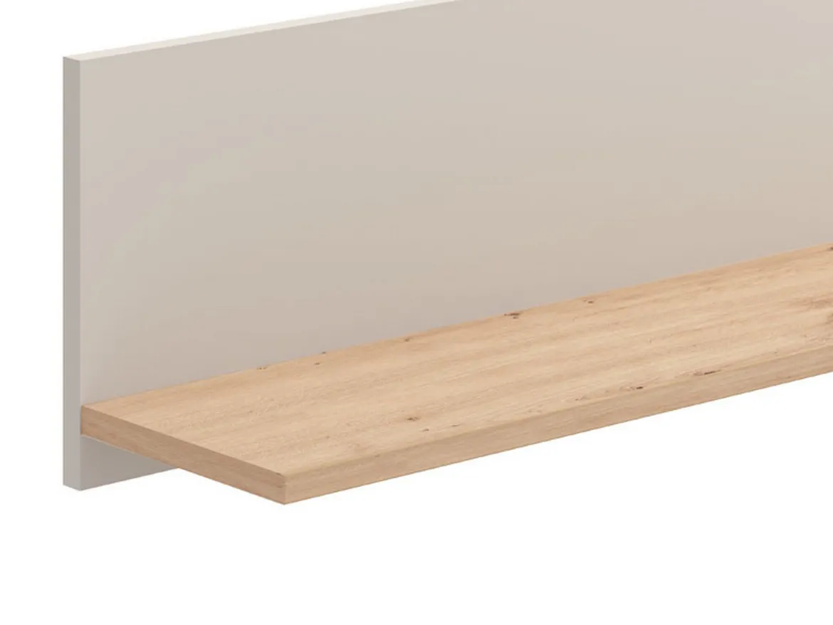 Mensola Beige Marrone Rovere un Ripiano 137.5x19.5x24h cm, Portata Ripiani 5 - Dugenta