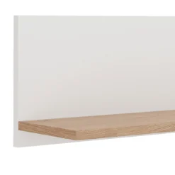 Mensola Bianco Opaco Marrone Rovere un Ripiano Sfumatura Colore Struttura Opaco 138x20x24h cm, Sfumatura Colore Struttura Rovere - Norbio