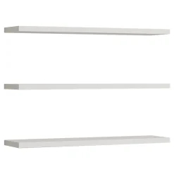 Mensola Bianco 3 Ripiani set da 3 60x15x2h cm, - Meina