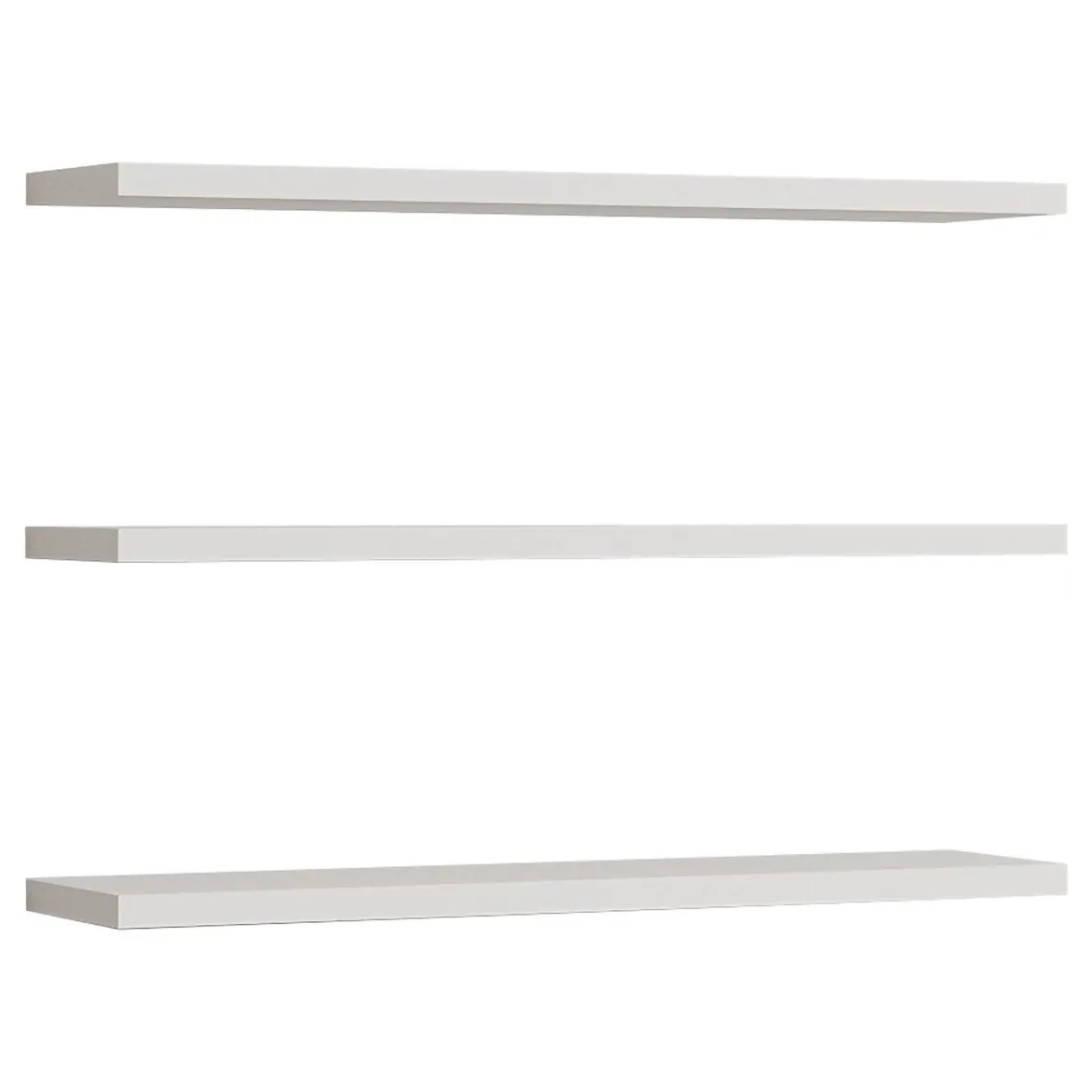 Mensola Bianco 3 Ripiani set da 3 60x15x2h cm, - Meina