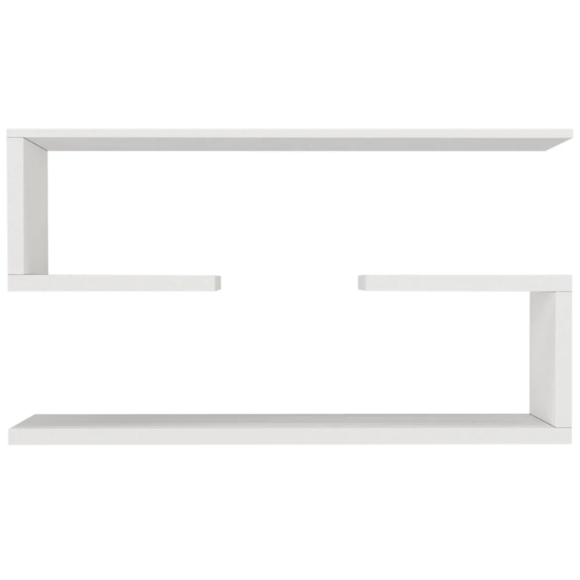 Mensola Bianco 4 Ripiani set da 2 Mensole 60x15x18h cm, - Savogna