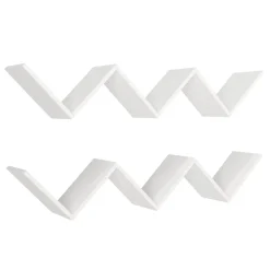 Mensola Bianco 6 Ripiani set da 2 Mensole 129x22x50h cm, - Palata