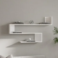 Mensola Bianco 3 Ripiani 120x20x71h cm, - Deliceto