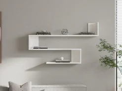 Mensola Bianco 3 Ripiani 120x20x71h cm, - Deliceto