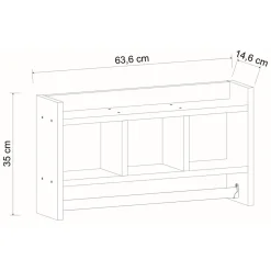 Mensola Bianco 4 Ripiani 68x20x113h cm, - Drena