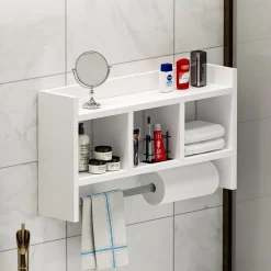 Mensola Bianco 4 Ripiani 68x20x113h cm, - Drena