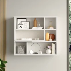 Mensola Bianco 6 Ripiani 70x20x69h cm, - Riva