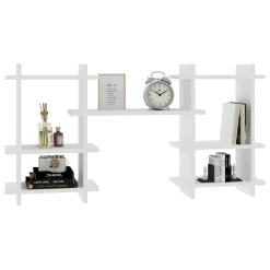 Mensola Bianco 7 Ripiani 116x20x60h cm, - Carrosio
