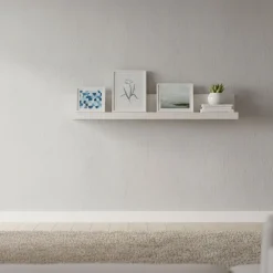 Mensola Bianco un Ripiano 137.5x19.5x24h cm, Portata Ripiani 5 - Vazzano