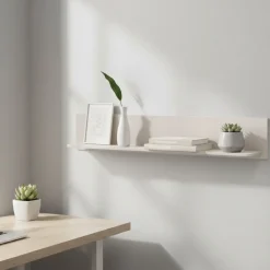 Mensola Bianco un Ripiano 137.5x21x24h cm, Portata Ripiani 5 - Magnago