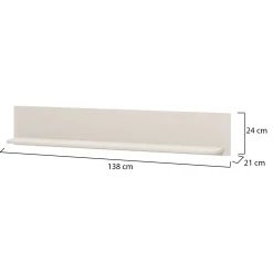 Mensola Bianco un Ripiano 60x15x15h cm, - Cavargna