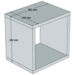 Mensola blu Ardesia 5 Ripiani Modulabile, set da 5 Mensole 30x30x24h cm, Sfumatura Colore Struttura Ardesia - Gianico