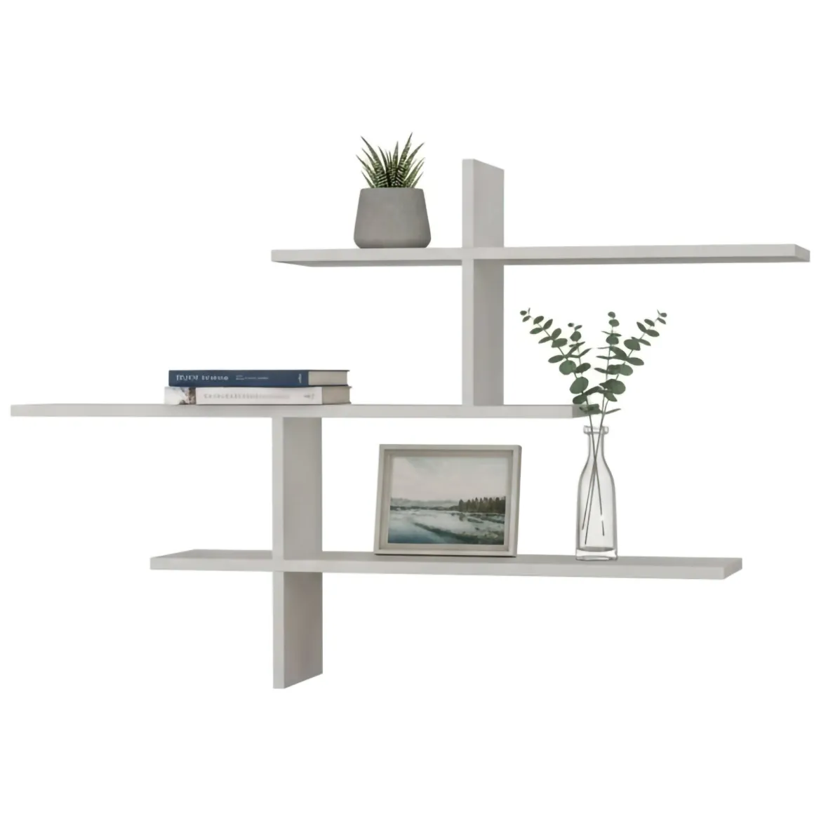 Mensola da muro 22x123cm bianca - Maliksi
