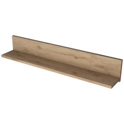 Mensola Marrone Naturale un Ripiano Sfumatura Colore Struttura Naturale 90x15x15h cm, - Greggio