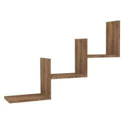 Mensola Marrone Rovere 3 Ripiani set da 3 60x15x2h cm, Sfumatura Colore Struttura Rovere - Meina