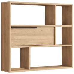 Mensola Marrone Rovere 5 Ripiani Sfumatura Colore Struttura Rovere 90x22x81h cm, - Roiate