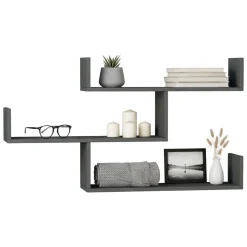 Mensola muro 22x122cm antracite - Amang