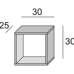 Mensola muro 25x30cm cemento - Azzigo