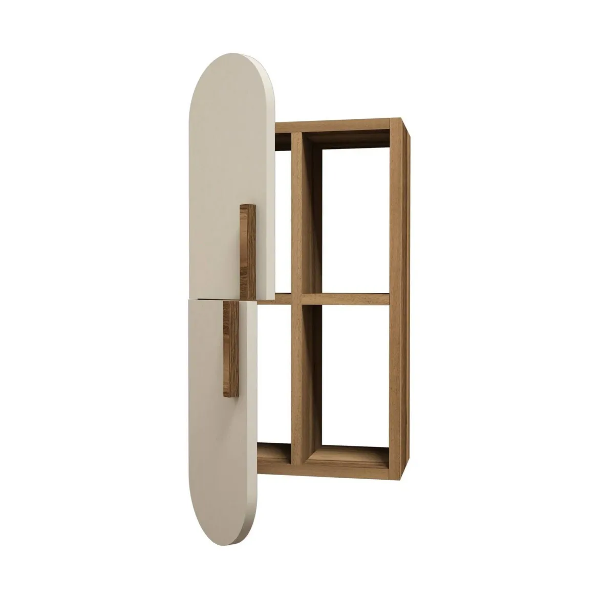 Mensola muro 22x35cm noce e crema - Nesat