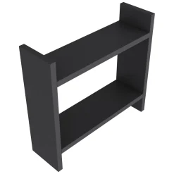 Mensola Nero Antracite 2 Ripiani Sfumatura Colore Struttura Antracite 34x10x30h cm, - Morfasso