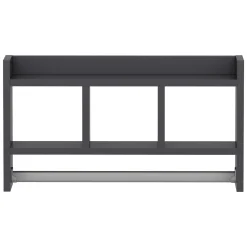 Mensola Nero Antracite 4 Ripiani Sfumatura Colore Struttura Antracite 64x15x35h cm, - Cortale