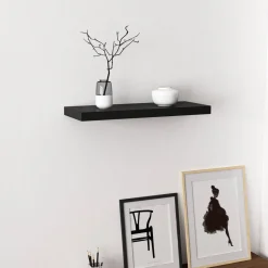 Mensola Nero un Ripiano 60x23x4h cm, - Varena